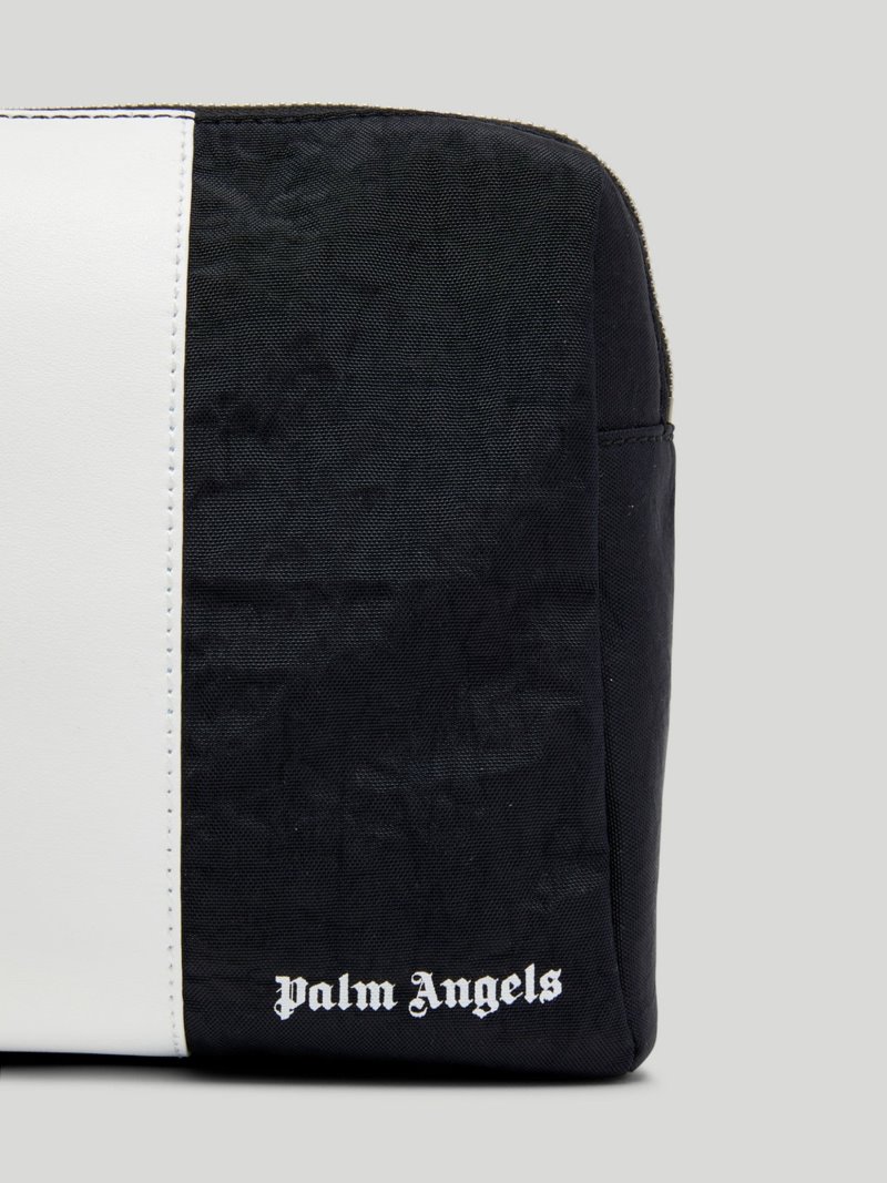 Bolsas Palm Angels Pista Beauty Wash Bag Hombre Negras Blancas | ES-536663