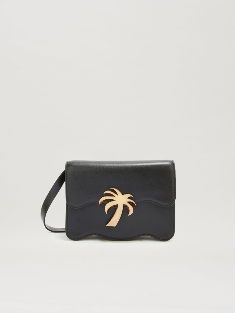 Bolsos Cruzados Palm Angels Palm Beach Bags Mujer Negras Doradas | ES-856415