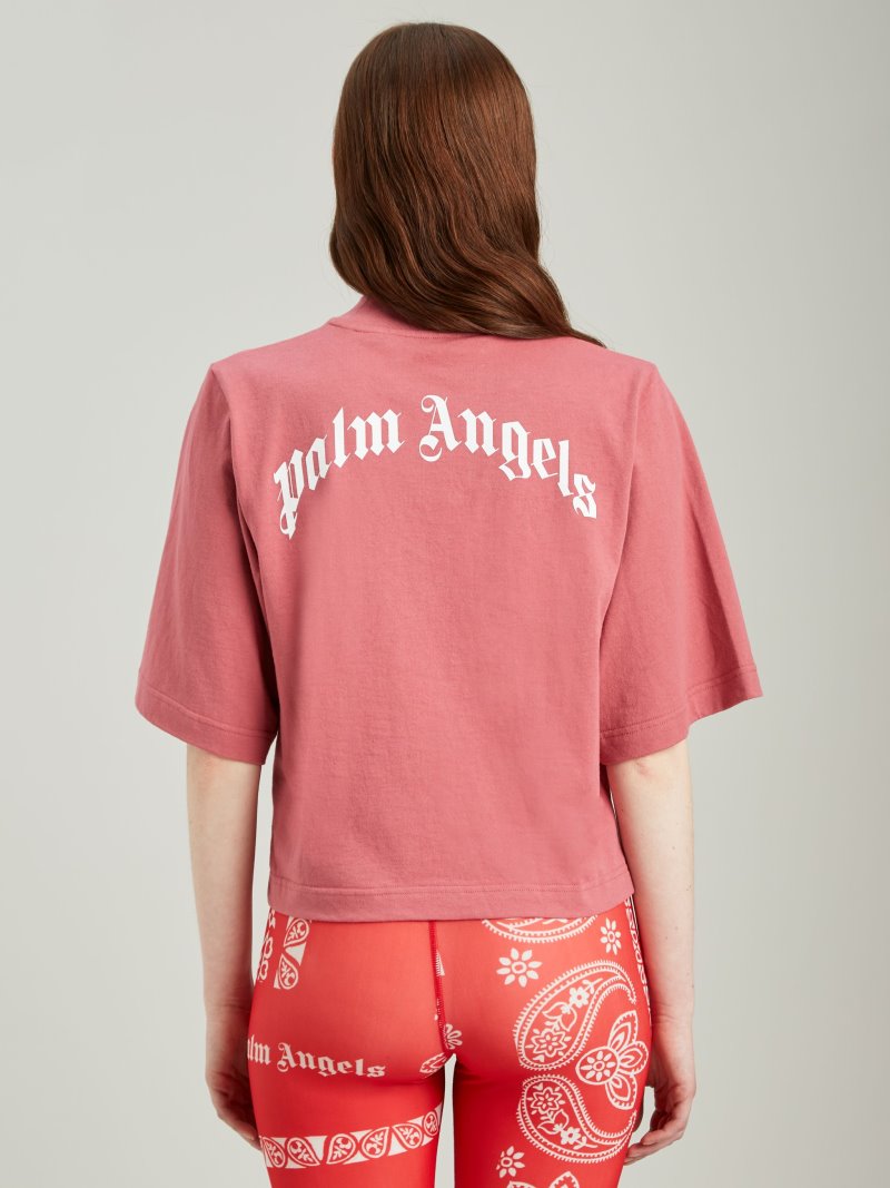 Camiseta Palm Angels Bear Cropped T Shirt Mujer Burdeos Marrones | ES-813782