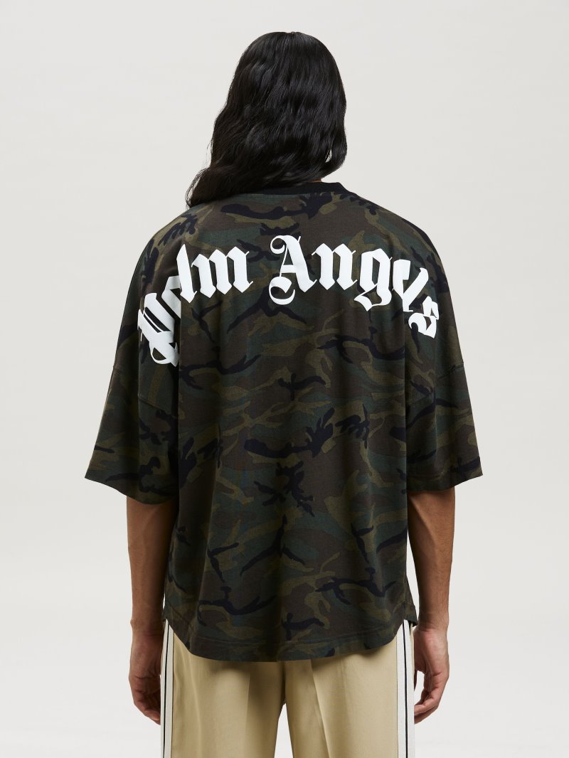 Camiseta Palm Angels Camo Classic Logo Over Tee Hombre Negras | ES-464831