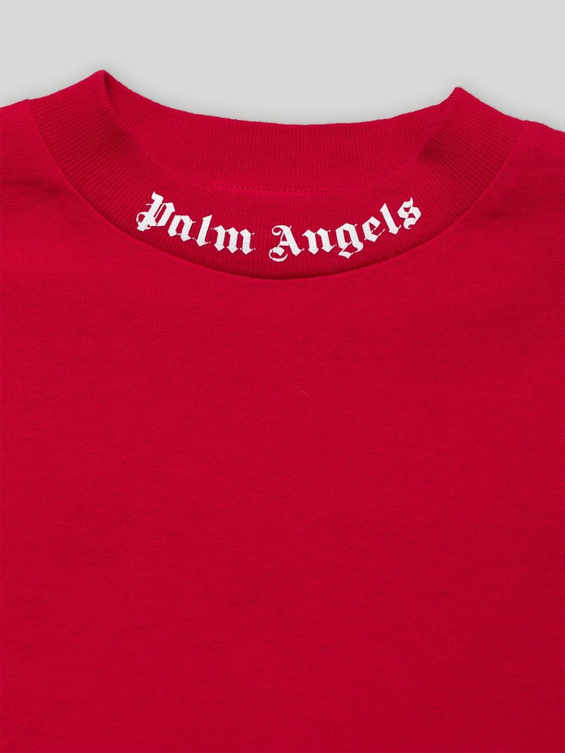 Camiseta Palm Angels Logo T Shirt Niños Rojas Blancas | ES-120812