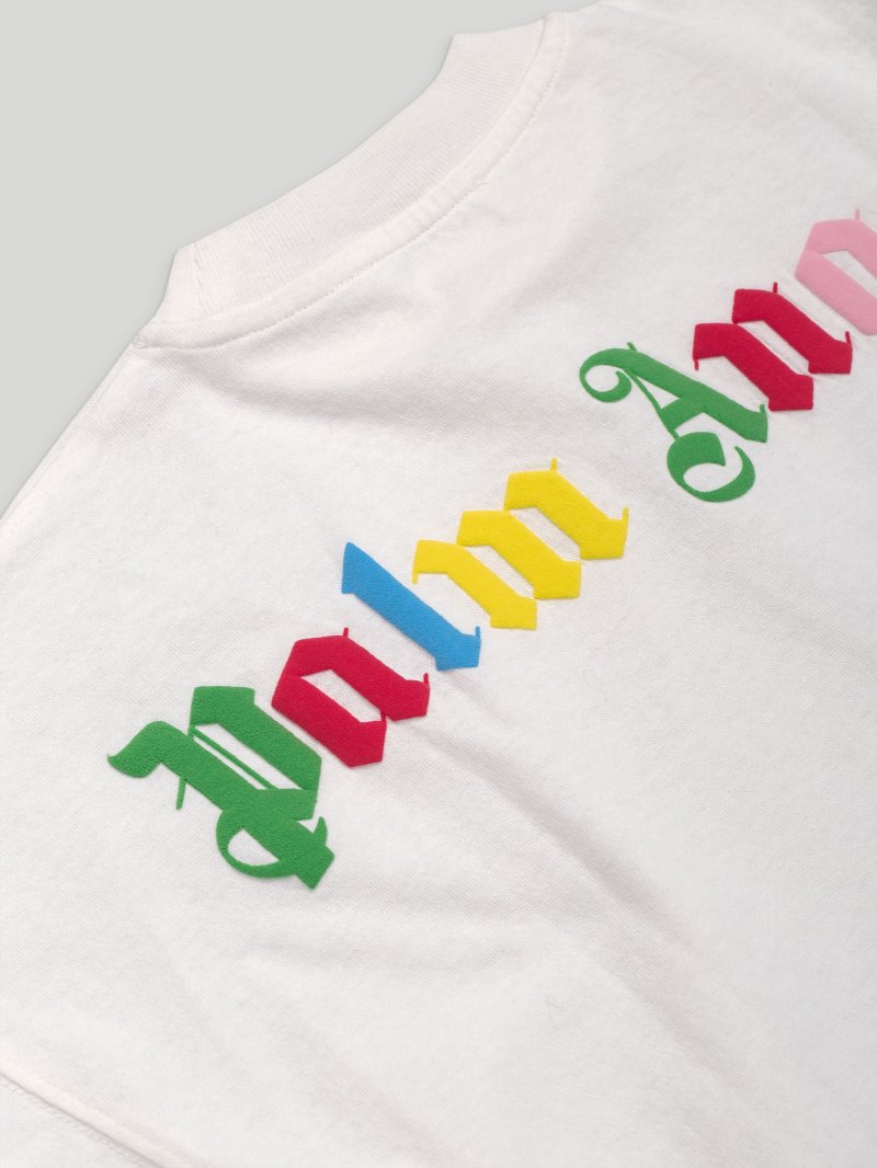 Camiseta Palm Angels Logo T Shirt Niños Blancas Multicolor | ES-160815