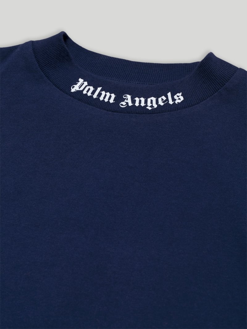 Camiseta Palm Angels Logo T Shirt Niños Azul Marino Azules Blancas | ES-547270