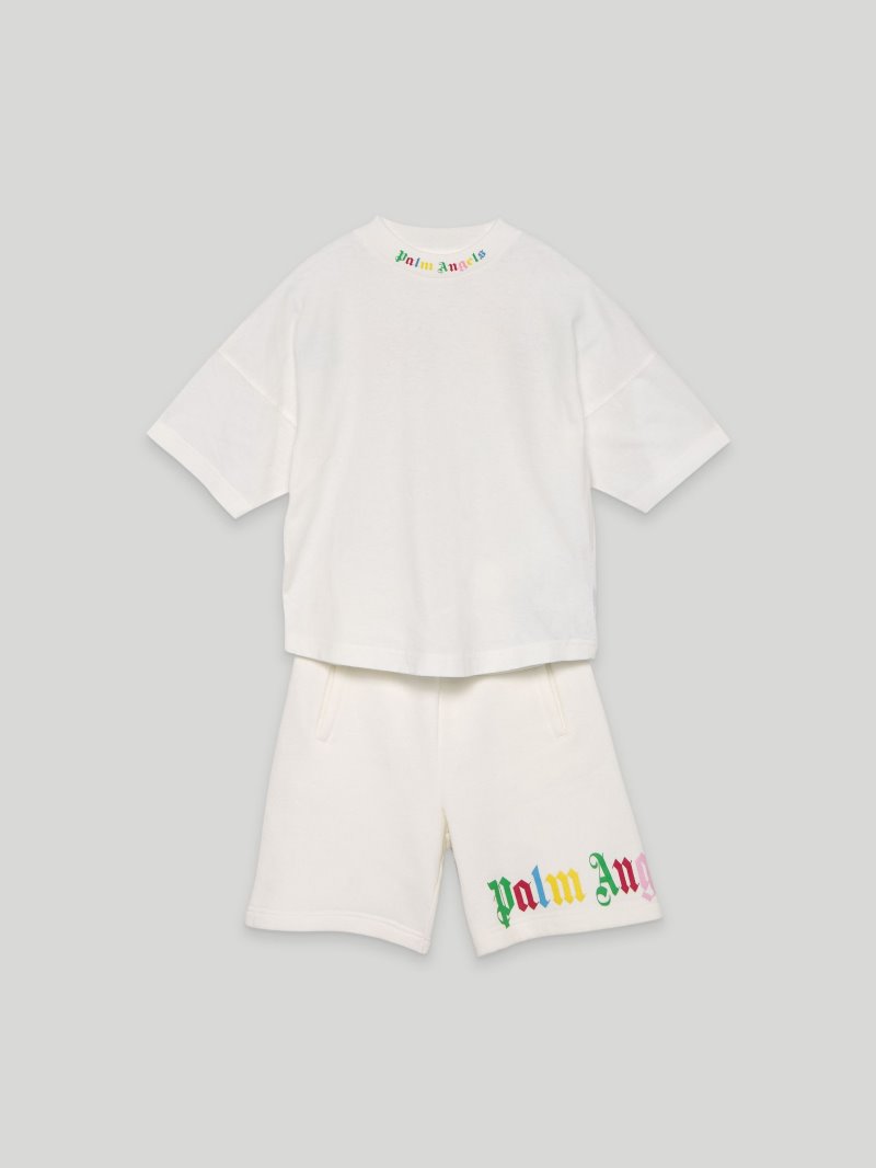 Camiseta Palm Angels Logo T Shirt Niños Blancas Multicolor | ES-844220