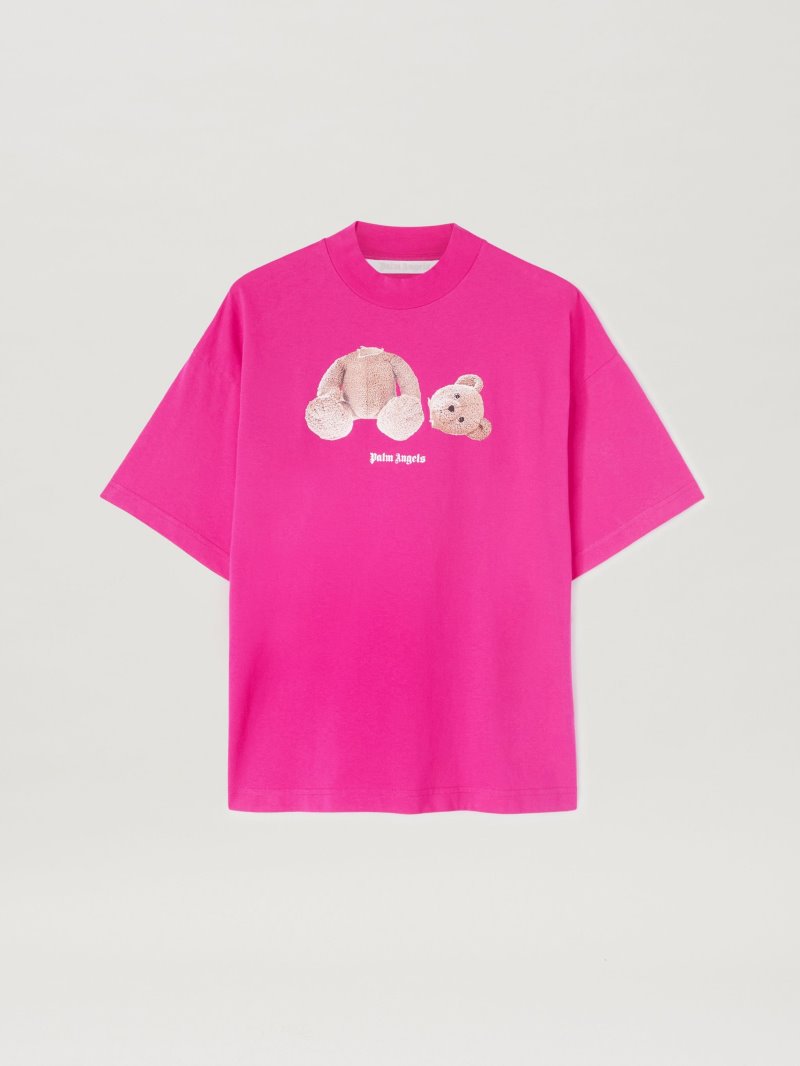 Camiseta Palm Angels Pa Bear Loose Tee Mujer Fucsia Marrones | ES-142788