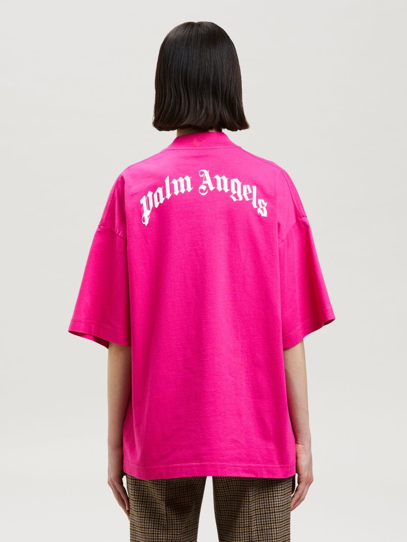 Camiseta Palm Angels Pa Bear Loose Tee Mujer Fucsia Marrones | ES-142788