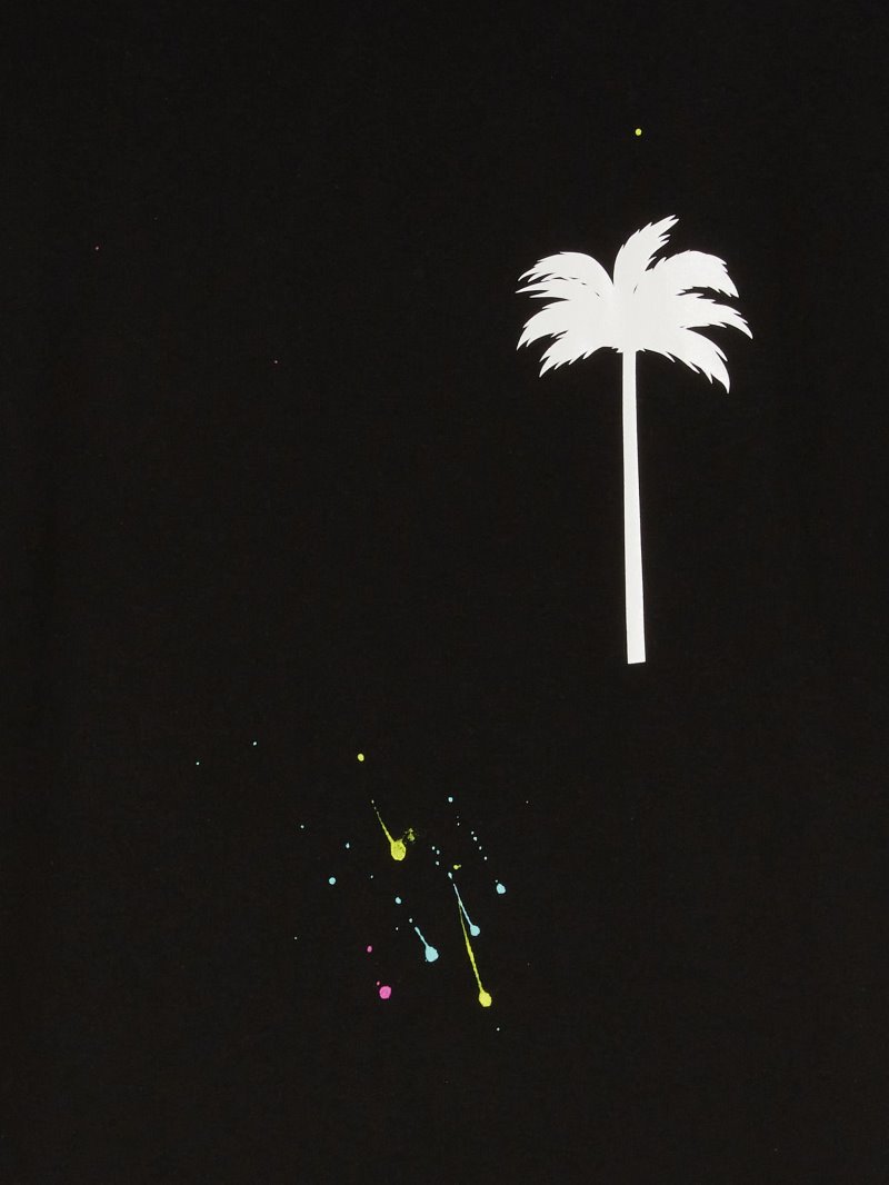 Camiseta Palm Angels Palm Tree Painted T Shirt Hombre Negras Blancas | ES-796649