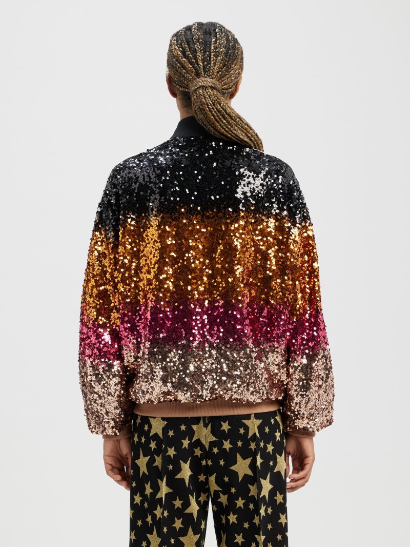 Chaqueta De Bombardero Palm Angels Show Sequins Bomber Hombre Multicolor | ES-451387