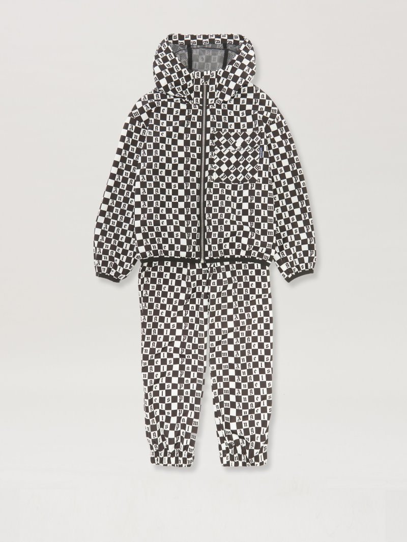 Chaquetas Palm Angels Damier Aop Windbreaker Niños Blancas Negras | ES-314339