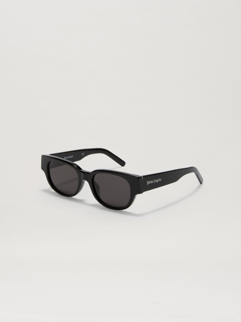 Gafas de Sol Palm Angels Redondo Sunglasses Hombre Negras Gris Oscuro | ES-370477