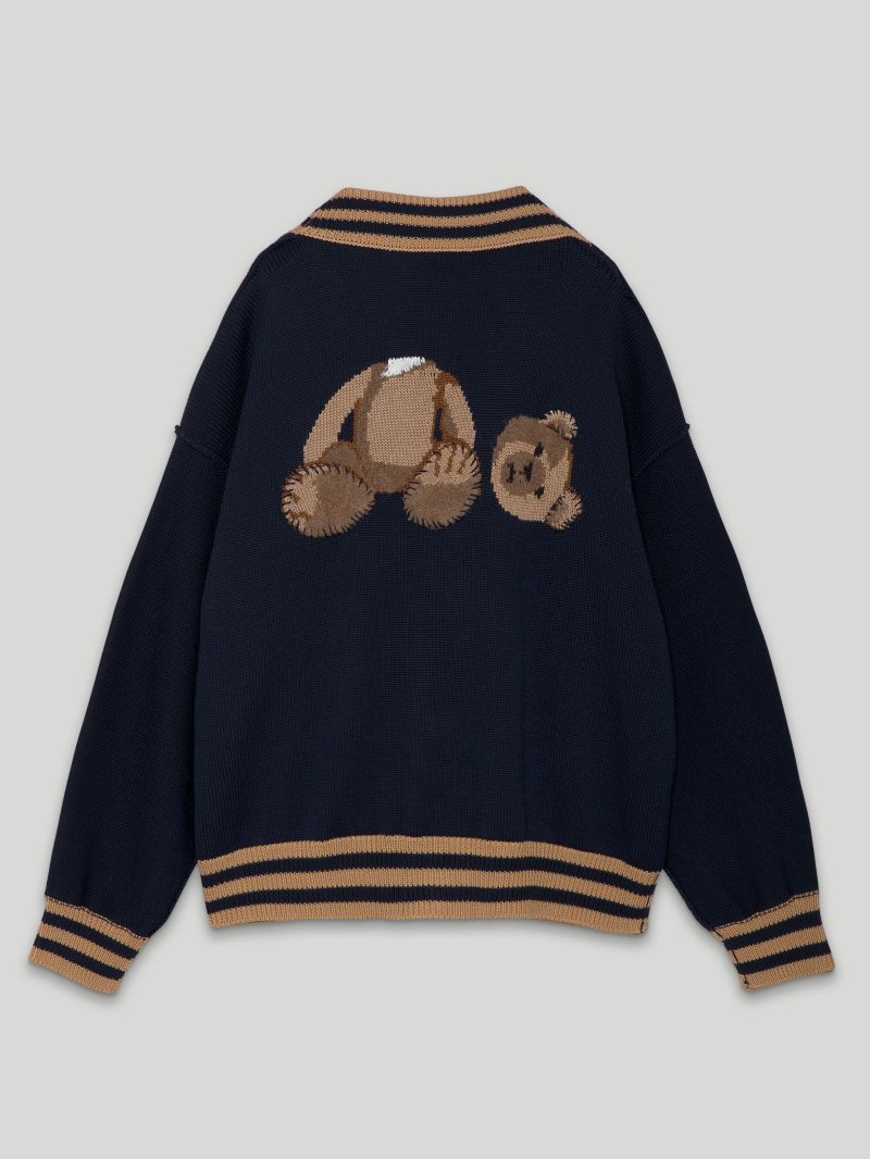 Jerséis Palm Angels Bear Cardigan Hombre Negras Marrones | ES-349569