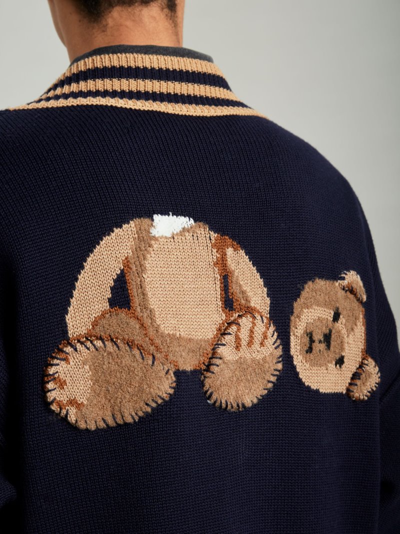 Jerséis Palm Angels Bear Cardigan Hombre Negras Marrones | ES-349569