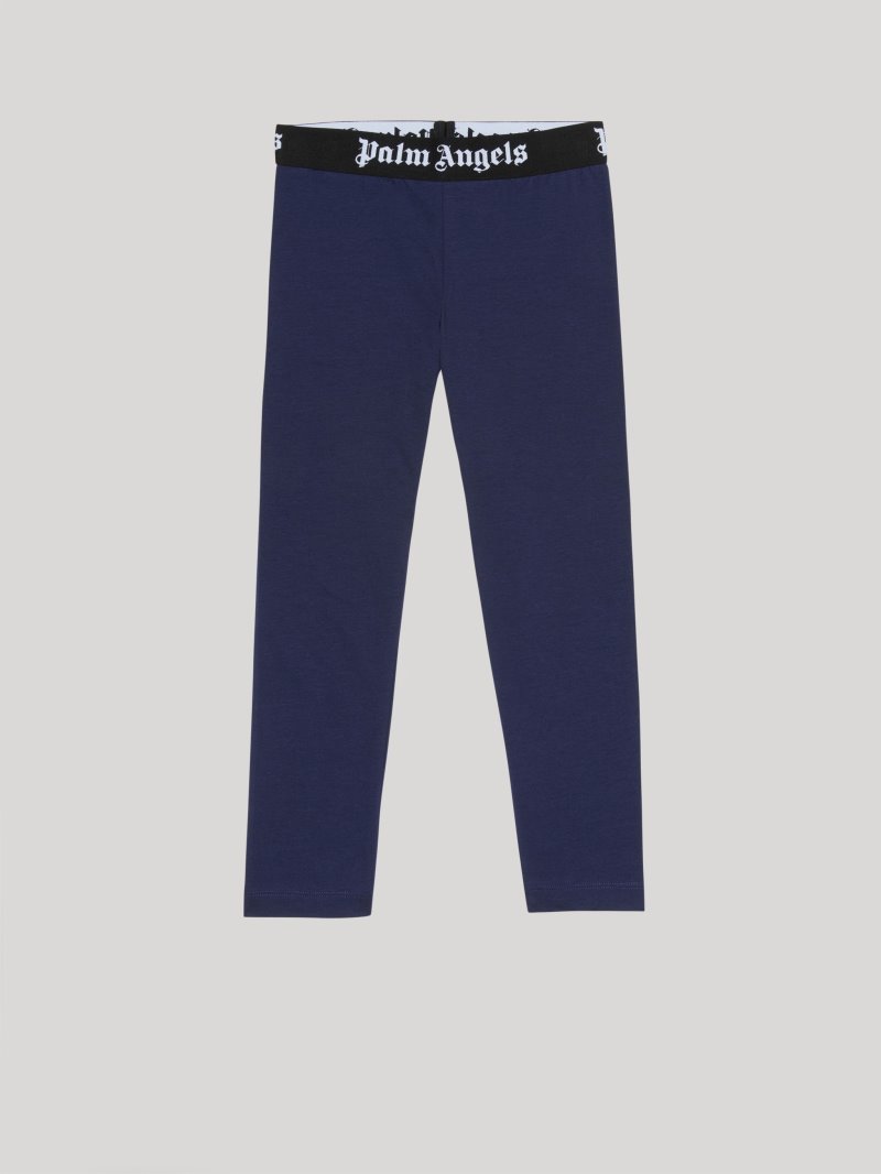 Leggins Palm Angels Logo Leggings Niños Azul Marino Azules Negras | ES-606671