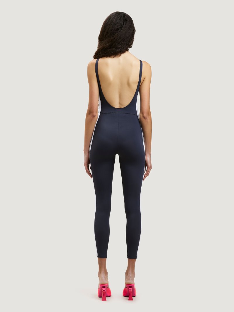 Mono Palm Angels Pista Entrenamiento Jumpsuit Mujer Gris Oscuro Blancas | ES-187686