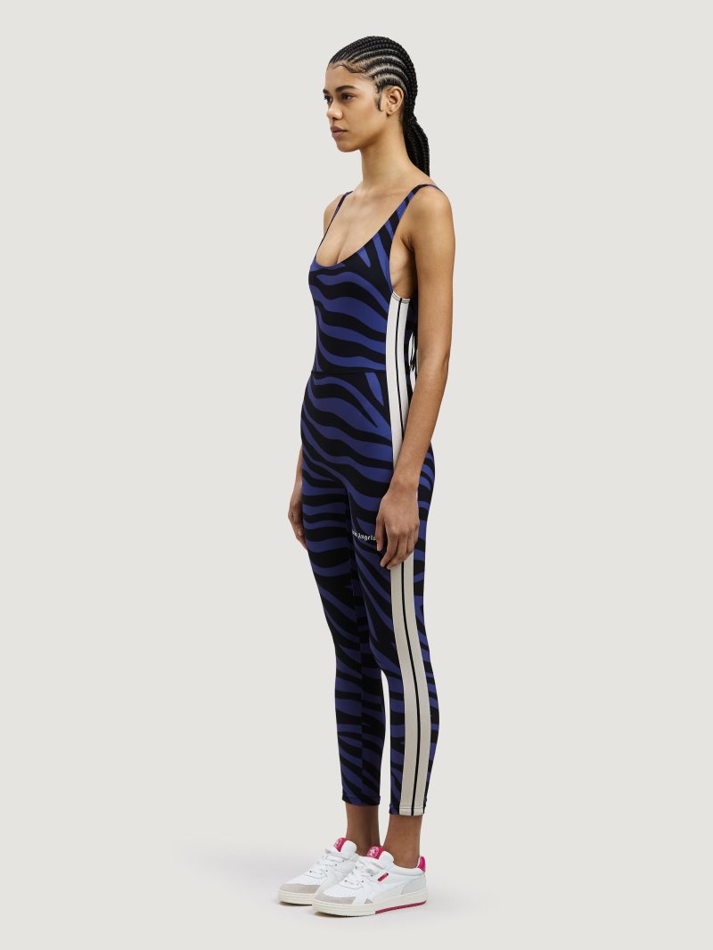 Mono Palm Angels Zebra Print Entrenamiento Jumpsuit Mujer Moradas Negras | ES-824774