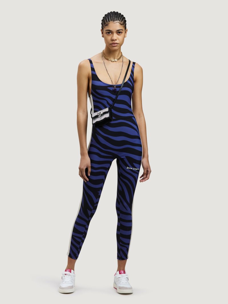 Mono Palm Angels Zebra Print Entrenamiento Jumpsuit Mujer Moradas Negras | ES-824774