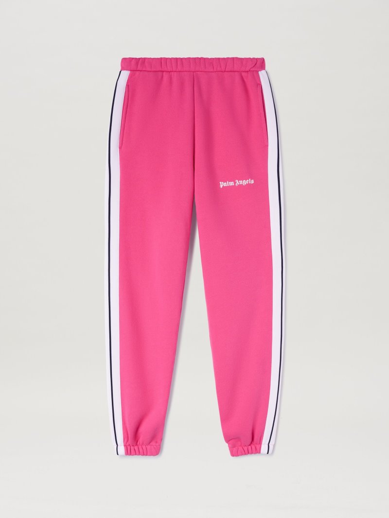 Pantalones Deportivos Palm Angels Classic Logo Sweatpants Mujer Fucsia Blancas | ES-050534