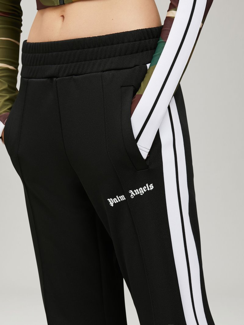 Pantalones Deportivos Palm Angels Pista Pants Mujer Negras Blancas | ES-097509