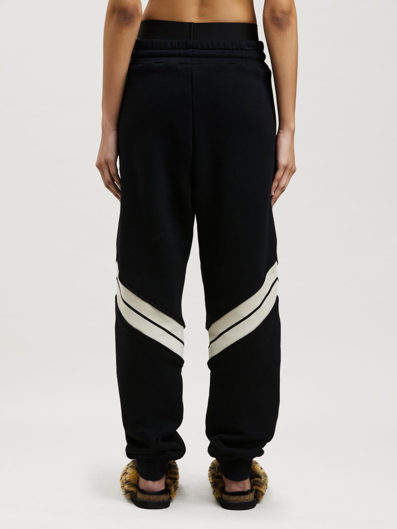 Pantalones Deportivos Palm Angels Pista Rib Sweatpants Mujer Negras | ES-319817