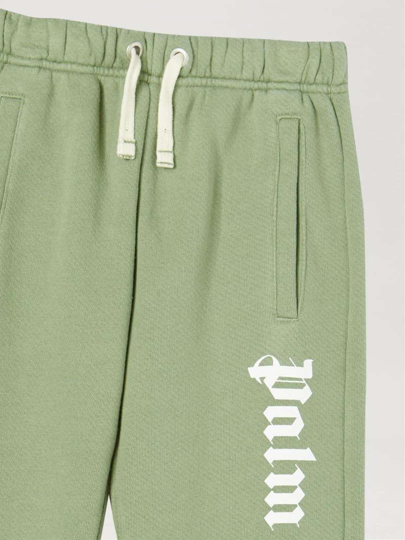 Pantalones Palm Angels Classic Overlogo Sweatpant Niños Verde Claro Blancas | ES-258263