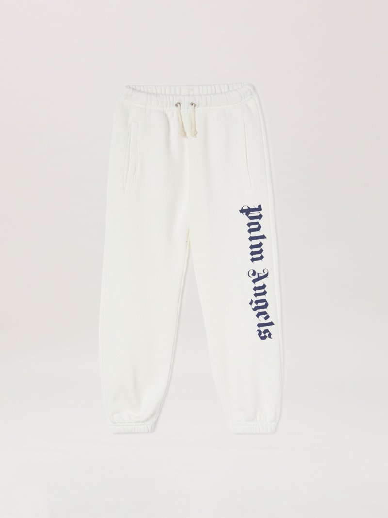 Pantalones Palm Angels Logo Sweatpants Niños Blancas Azul Marino Azules | ES-770346