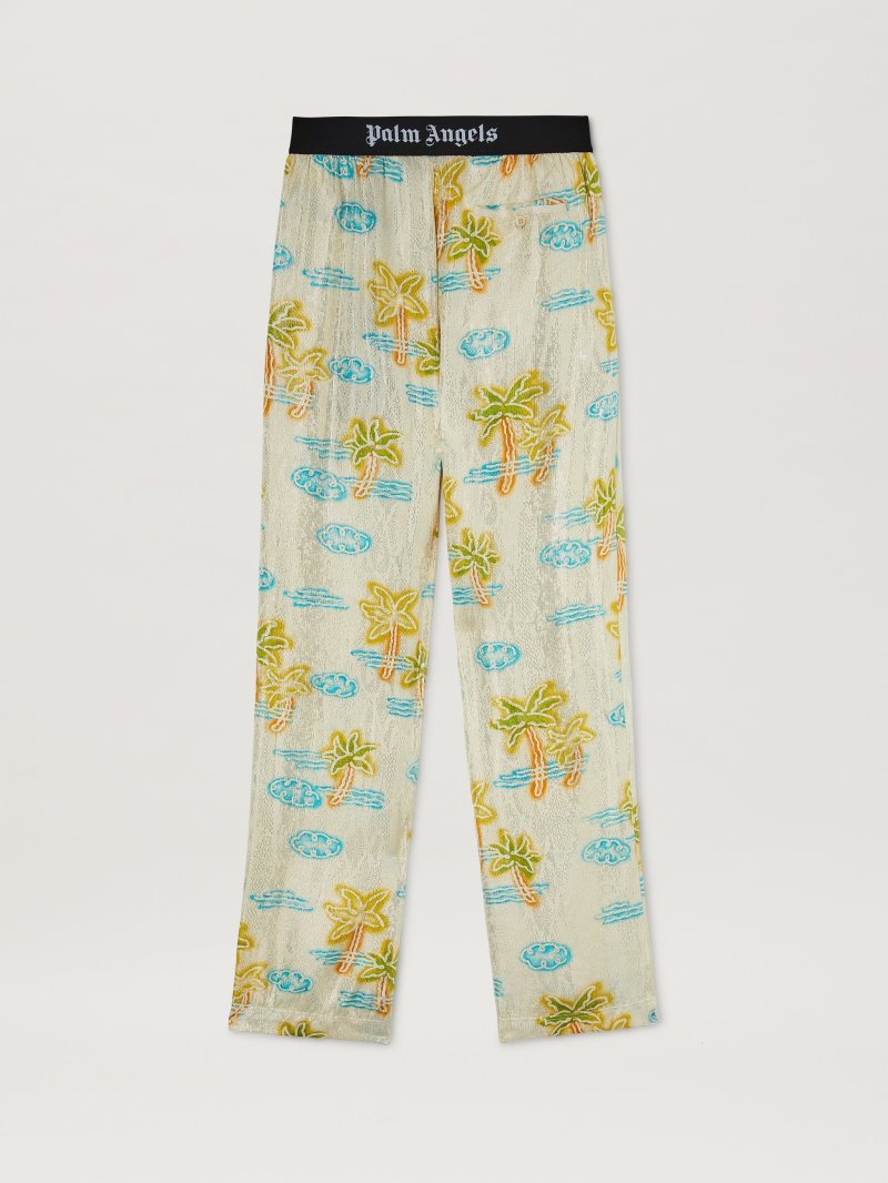 Pantalones Palm Angels Show Palm Neon Pants Mujer Blancas Multicolor | ES-492997