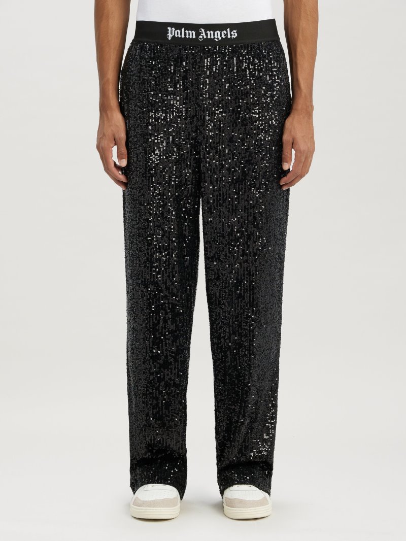 Pantalones Palm Angels Show Sequins Pants Mujer Negras Negras | ES-657302