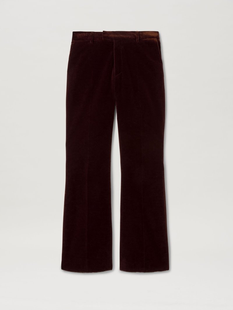 Pantalones Palm Angels Velvet Suit Pants Hombre Marrones Marrones | ES-369195