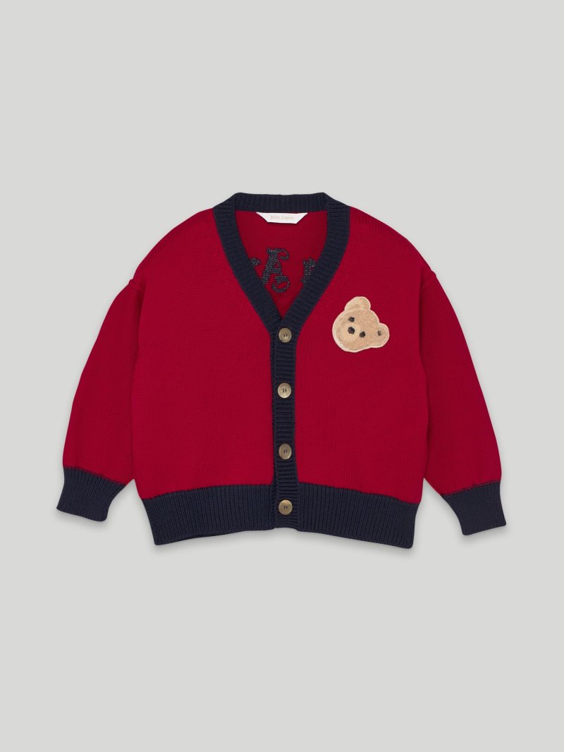 Prendas De Punto Palm Angels Bear Cardigan Niños Rojas Marrones | ES-323605