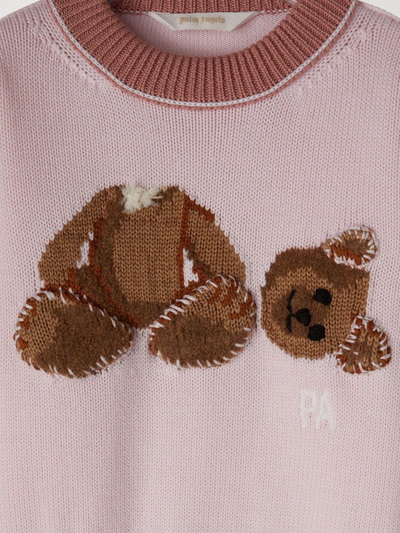 Prendas De Punto Palm Angels Palm Angels Bear Sueter Niños Rosas Marrones | ES-484886