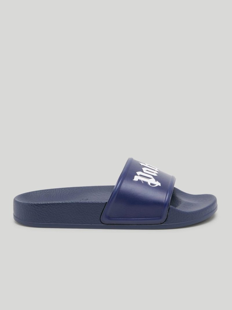 Sandalias Palm Angels Logo-print Sliders Niños Azul Marino Azules | ES-758461