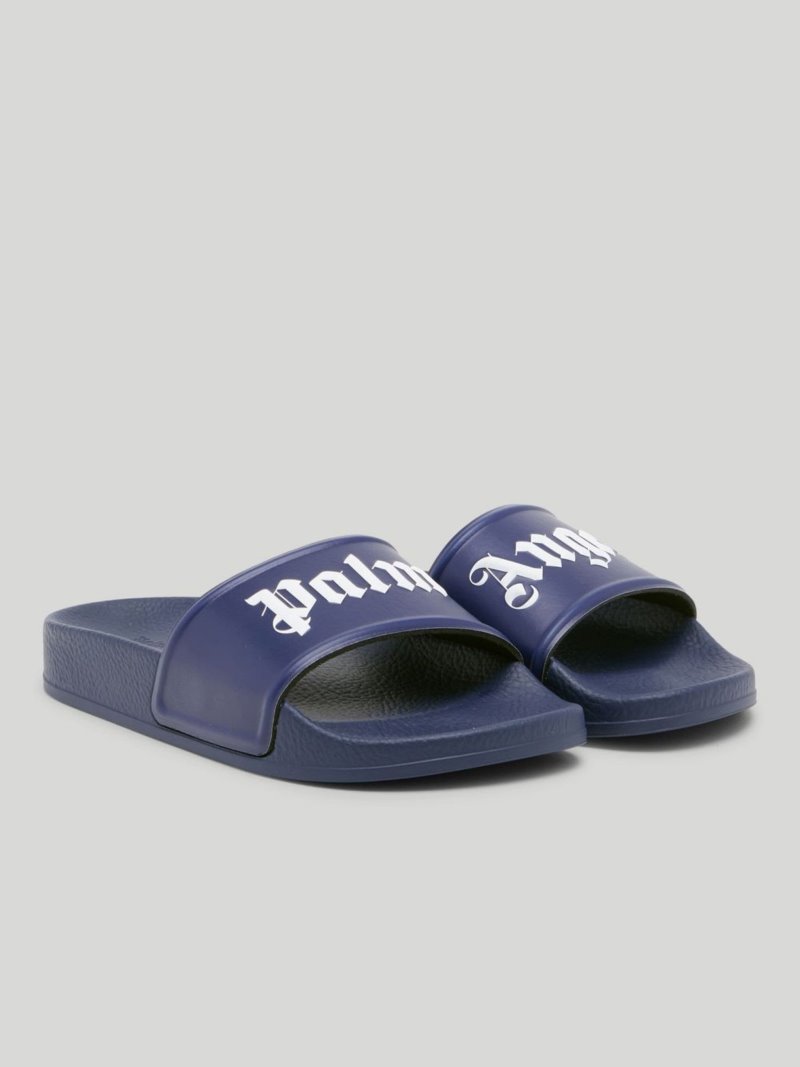 Sandalias Palm Angels Logo-print Sliders Niños Azul Marino Azules | ES-758461