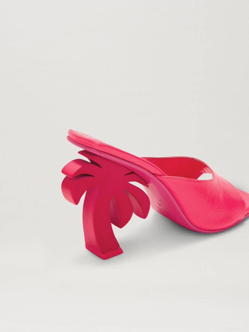 Sandalias Palm Angels Mule Palm Heel Mujer Fucsia | ES-095992