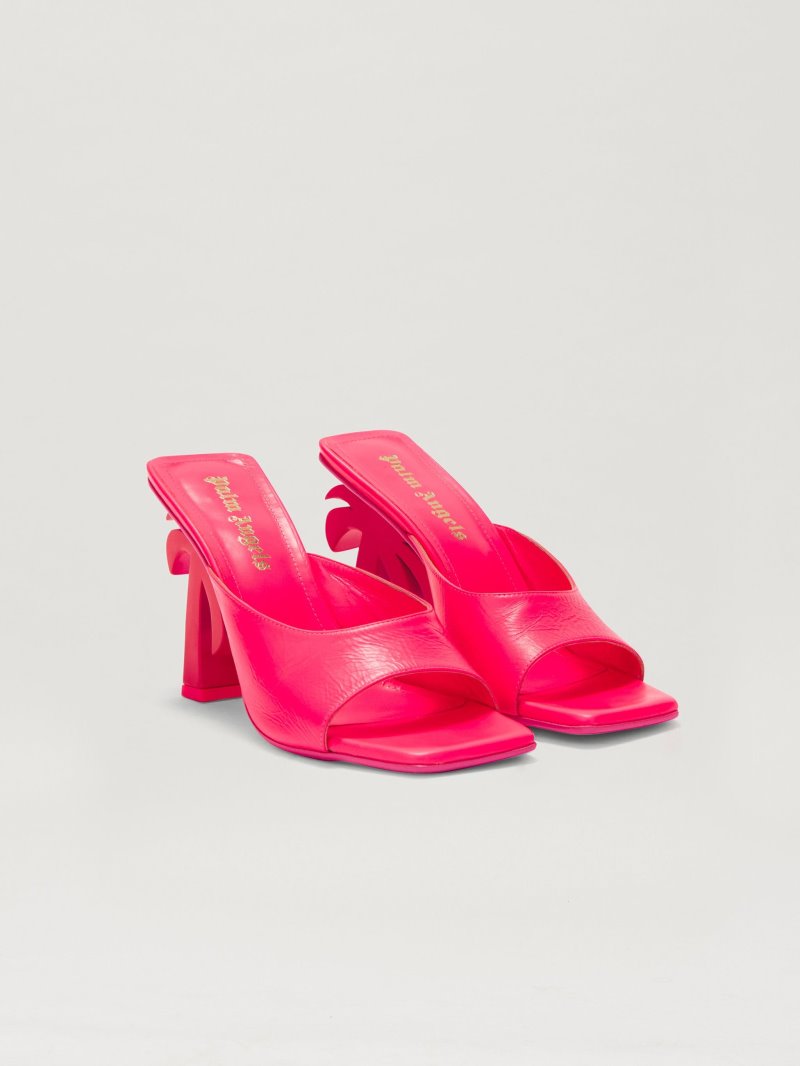 Sandalias Palm Angels Mule Palm Heel Mujer Fucsia | ES-095992