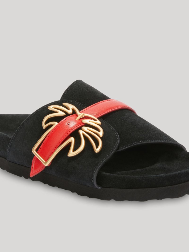 Sandalias Palm Angels Palm Hebilla Sandals Hombre Negras Rojas | ES-346713