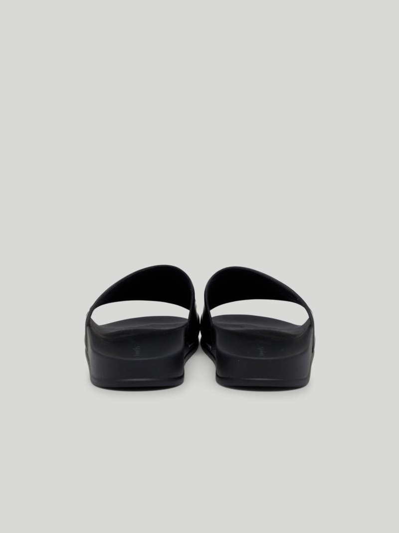 Sandalias de Diapositivas Palm Angels Pool Sliders Hombre Negras Blancas | ES-816846