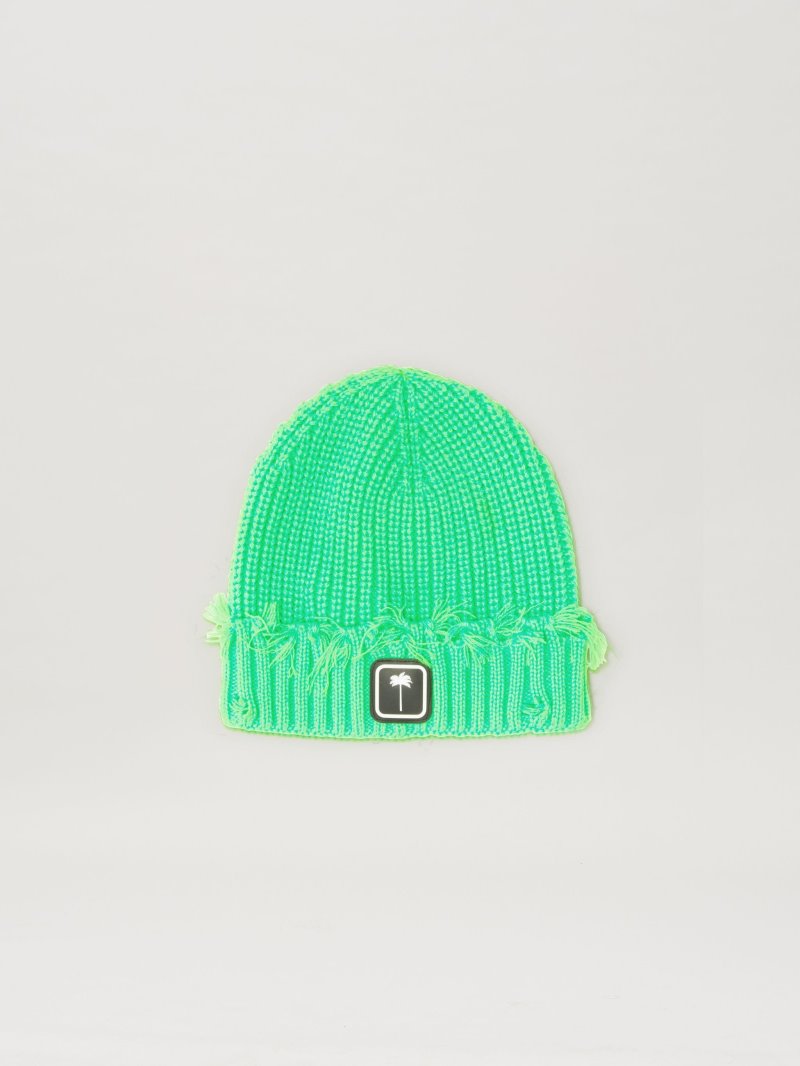 Sombreros Palm Angels Pxp Fisherman Beanie Hombre Verde Blancas | ES-459613