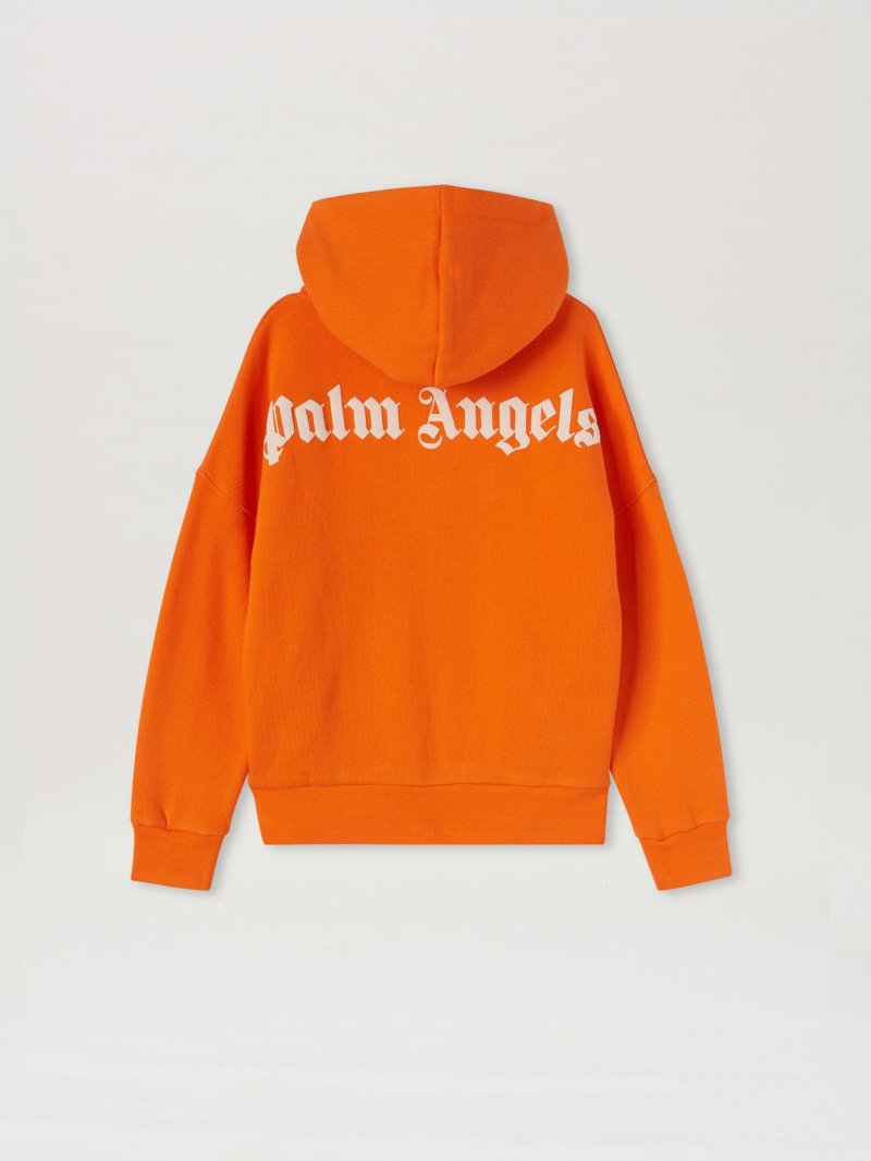 Sudadera Con Capucha Palm Angels Classic Overlogo Zip Hoodie Niños Naranjas Blancas | ES-659853