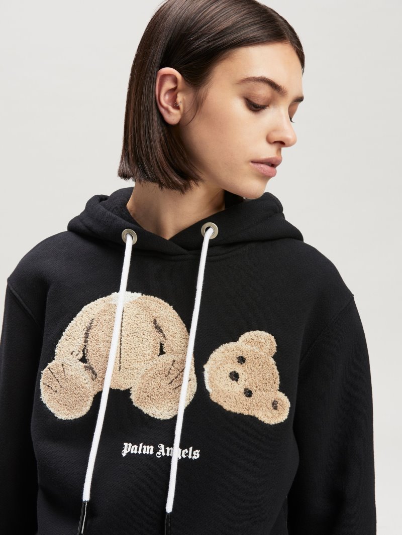 Sudadera Con Capucha Palm Angels Palm Bear Hoodie Mujer Negras Marrones | ES-082084