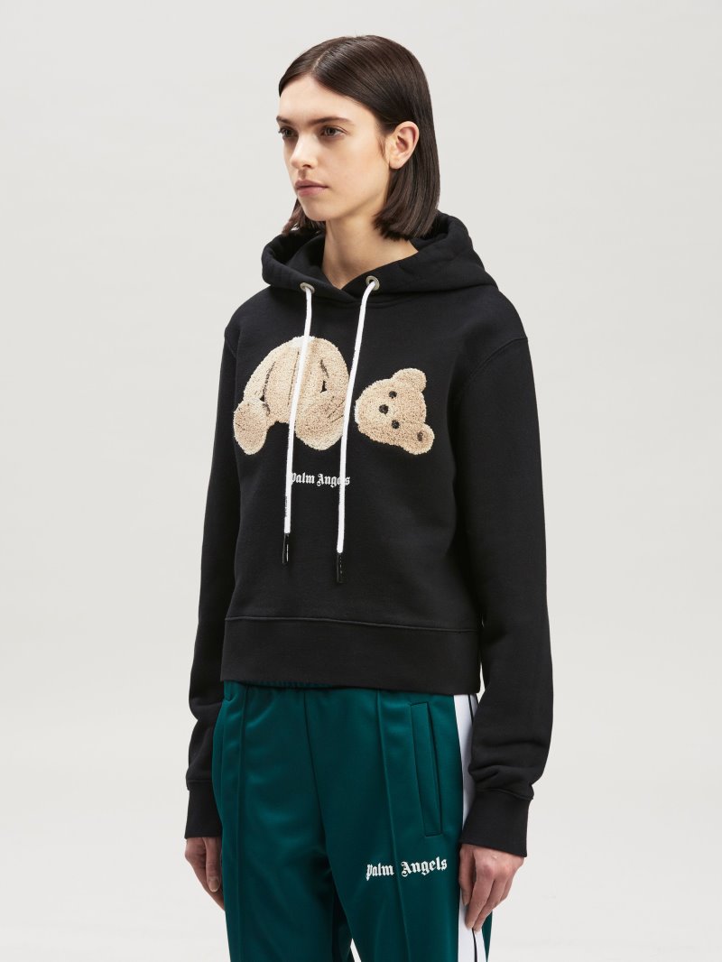 Sudadera Con Capucha Palm Angels Palm Bear Hoodie Mujer Negras Marrones | ES-082084