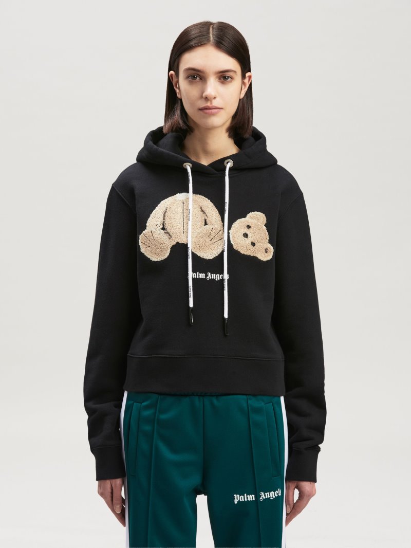 Sudadera Con Capucha Palm Angels Palm Bear Hoodie Mujer Negras Marrones | ES-082084