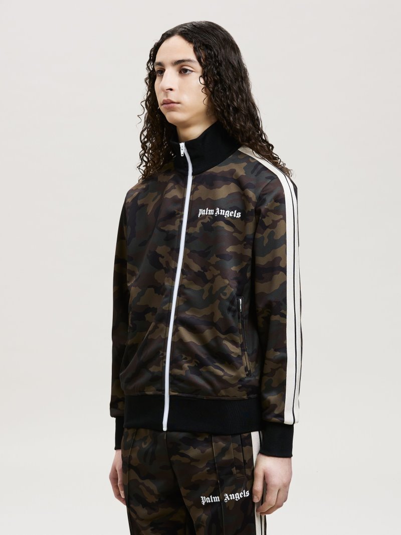 Sudaderas Palm Angels Camo Pista Jackets Hombre Negras | ES-079413