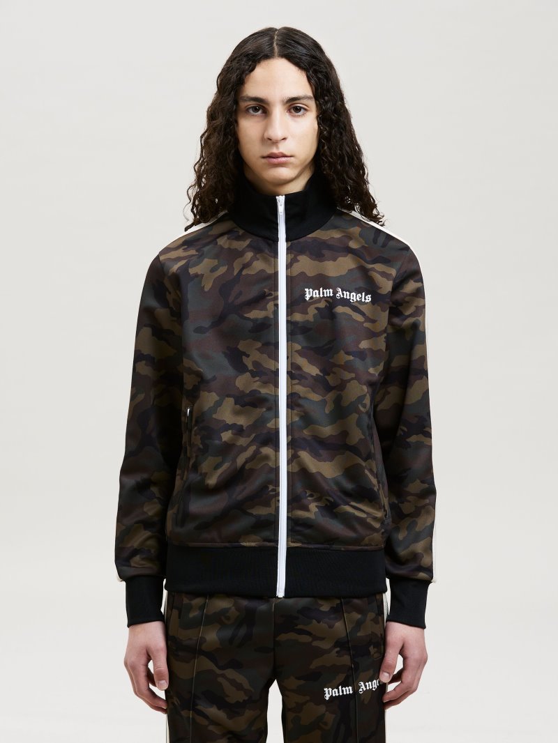 Sudaderas Palm Angels Camo Pista Jackets Hombre Negras | ES-079413