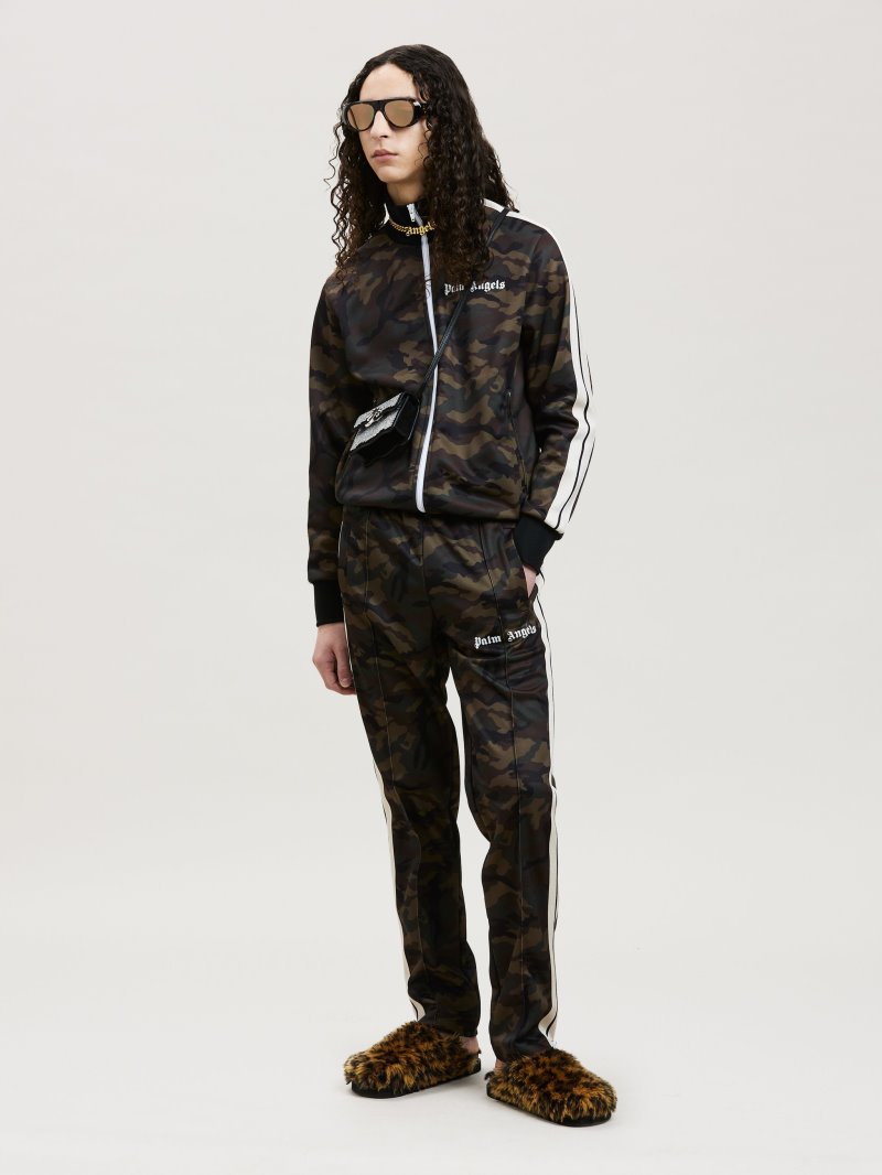 Sudaderas Palm Angels Camo Pista Jackets Hombre Negras | ES-079413