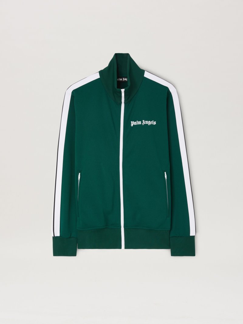 Sudaderas Palm Angels Classic Pista Jackets Hombre Verde Blancas | ES-804552