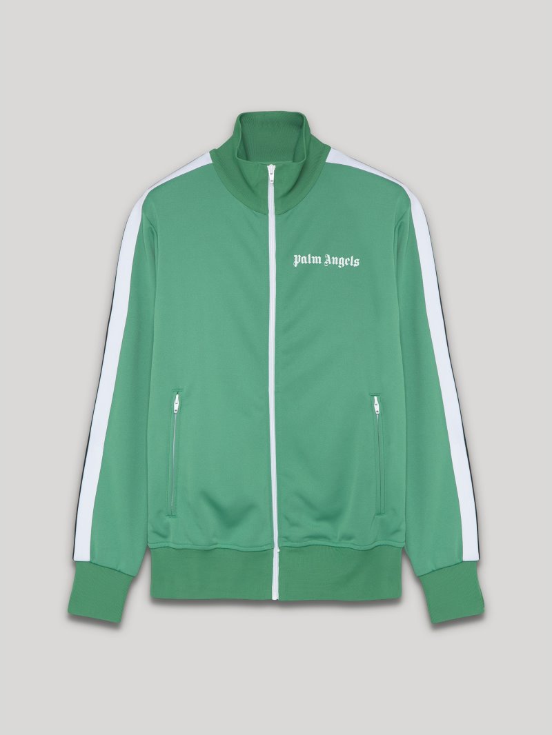 Sudaderas Palm Angels Green Pista Jackets Hombre Verde Blancas | ES-074572