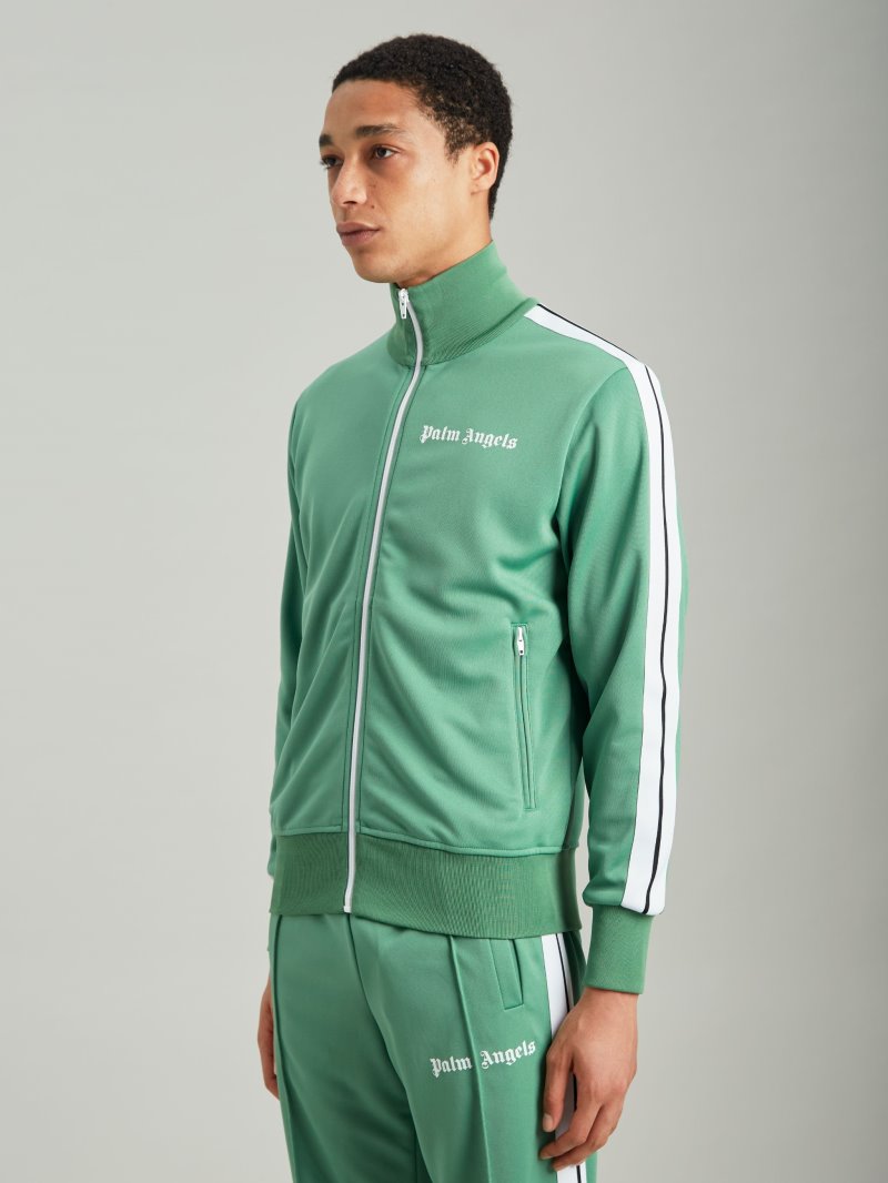 Sudaderas Palm Angels Green Pista Jackets Hombre Verde Blancas | ES-074572