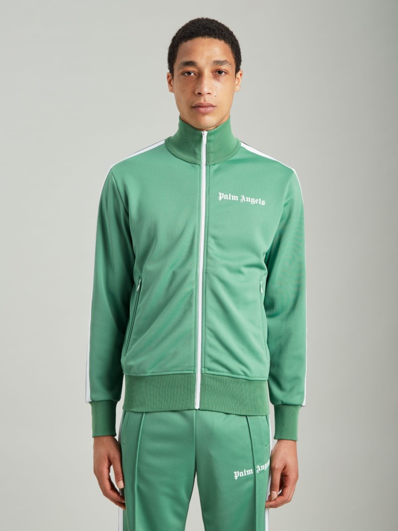 Sudaderas Palm Angels Green Pista Jackets Hombre Verde Blancas | ES-074572