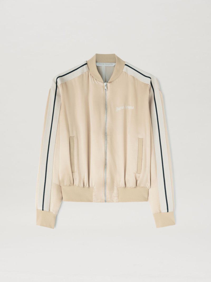 Sudaderas Palm Angels Luxury Pista Bomber Jacket Mujer Beige Beige | ES-035263