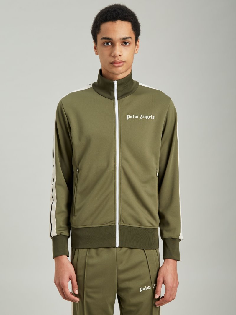 Sudaderas Palm Angels Military Pista Jackets Hombre Blancas | ES-310978